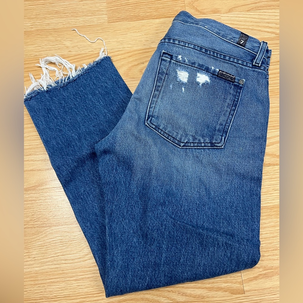7 for all mankind relaxed skinny jeans size 27